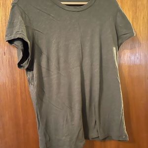 Buck Mason Women's Slub Easy Crew, Oak green, sz L